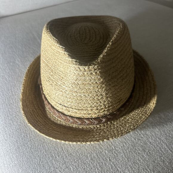 Peter Grimm Brown Fedora Hat One Size OS True Character Raffia - Picture 2 of 9